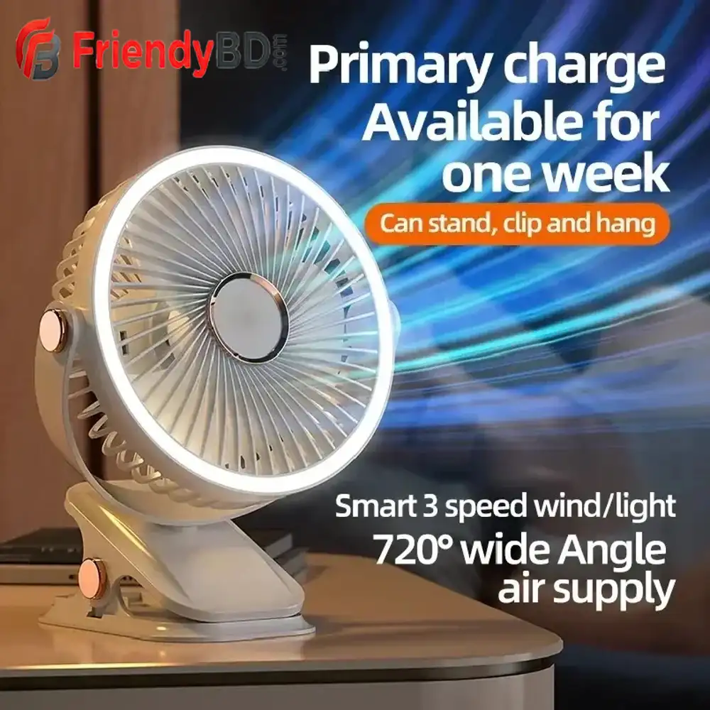 Rechargeable Fan With Light